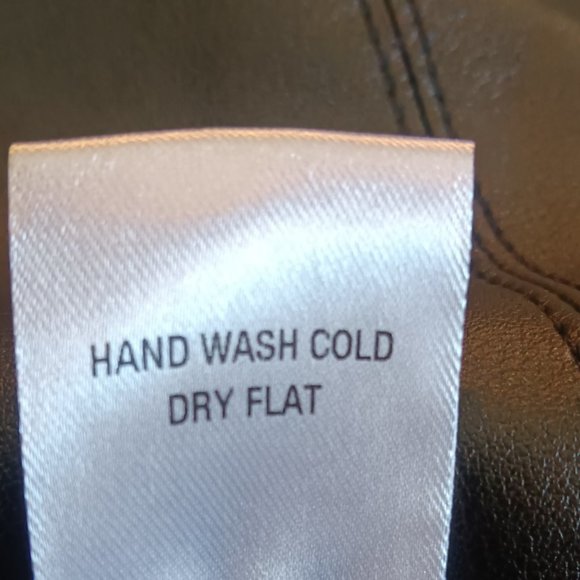 Alex Garfield Black Faux Leather Front Knit Tunic Long Sleeve Top- Size L-XL - Picture 8 of 8